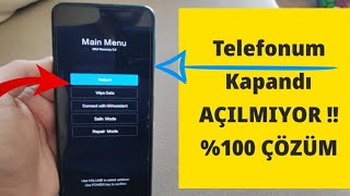 Telefonum kendiliğinden kapandı açılmıyor \u00100 ÇÖZÜM [upl. by Edwine]