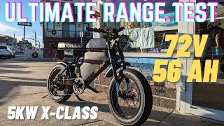 How far can 56 AMP HOURS take your ebike 5000W Ariel Rider XClass [upl. by Schroder482]