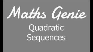 Quadratic Sequences [upl. by Battista]