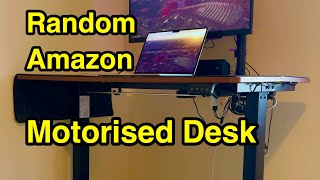 Height Adjustable Electric Motorised Standing Desk Review Cheap Amazon Desk [upl. by Colton]