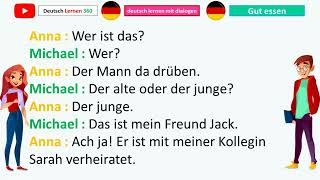 deutsch lernen mit dialogen A1  German Conversation for Beginners  German Phrases To Know [upl. by Bouldon]