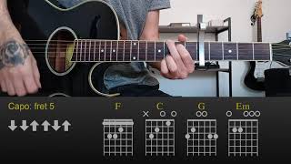 Gracie Abrams  The Bottom  Easy Guitar Lesson Tutorial with ChordsTabs and Rhythm [upl. by Cargian194]