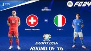 Italy VS Switzerland  UEFA European Championship EA SPORTS FC 24 [upl. by Mailiw]