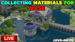 Making a Huge Mega Base in Minecraft Hardcore Live  Collecting Materials in Hardcore [upl. by Flint]