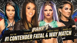 Tegan Nox vs Dakota Kai vs Mia Yim vs Candice LeRae Fatal 4Way Elimination Match nxt 1 july 2020 [upl. by Attenaz]