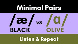 æ vs ɑ Minimal Pairs  American English vowelsounds soundamerican [upl. by Darach]