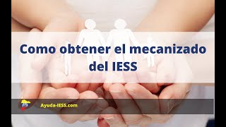 Mecanizado del Iess Como imprimir y descargar el mecanizado del iess por internet iess [upl. by Geno621]