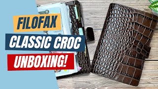 Highlight  Unboxing Filofax Classic Croc Personal Organiser [upl. by Ahsaeyt909]