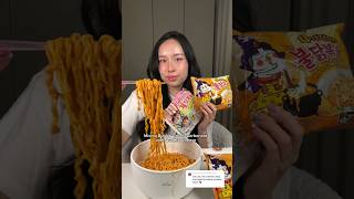 Buldak Cream Carbonara  Quattro Cheese Spicy Noodles food samyang [upl. by Gerger61]