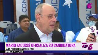 Mario Facussé aficializa su candidatura a la presidencia por el PNH [upl. by Ketchan]