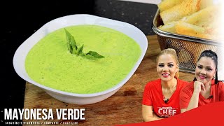 💚 DELICIOSA MAYONESA VERDE  Aderezo Especial 🍃🧅🧄🥚🧂 [upl. by Allain]