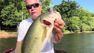 Fireworks Fishing  High Rock Lake  Bass Fishing [upl. by Murdock]