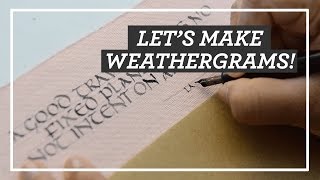 Lets make WEATHERGRAMS in Uncial  30 Calligraphy Projects [upl. by Redna480]