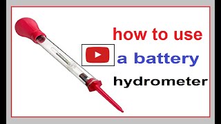 HOW TO TEST BATTERY WITH HYDROMETER [upl. by Greenebaum]