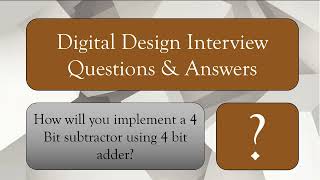 Question Adder as a Subtractor [upl. by Faunia]