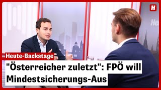 quotÖsterreicher zuletztquot FPÖ will MindestsicherungsAus [upl. by Assiren]