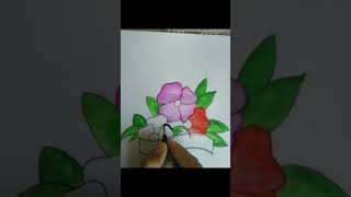 Water colour Painting for beginners youtube youtubeshorts watercolor art flowers beginners [upl. by Halilad]