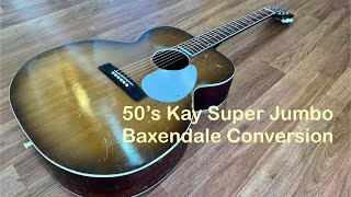 50’s Silvertone Super Jumbo Kay Made Baxendale Conversion A Really Big Sound [upl. by Hcone465]