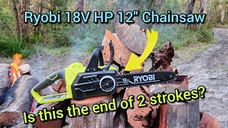 Is this Ryobi 18V Battery Chainsaw the FUTURE [upl. by Nagorb634]