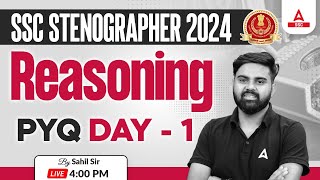 SSC Stenographer 2024  SSC Steno Reasoning By Sahil Tiwari  Previous Year Questions 1 [upl. by Ennovahc745]