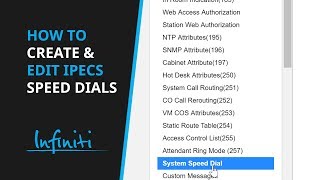 How To Create or Update Speed Dial In iPECS Phone System Via The Web Dashboard [upl. by Yentterb920]