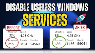 Disable THESE 24 Useless SERVICES NOW for Less CPU and RAM Usage in Windows 1011 [upl. by Cyprian]