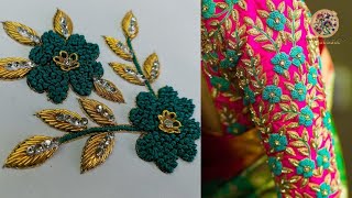 Aari work blouse designs  for beginners  aariembroidery20 aariwork blousedesigns [upl. by Animehliw]