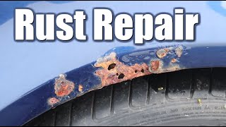 How to Repair Rust on Your Car Without Welding Rust Removal [upl. by Bauske745]