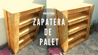 COMO HACER UNA ZAPATERA CON PALETS [upl. by Necaj]