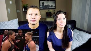 Amanda Nunes vs Ronda Rousey  UFC 207  Couple Reacts [upl. by Aerdnu783]