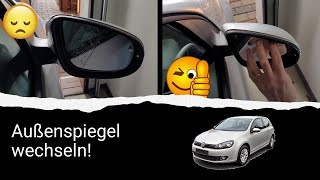 Changerepairreplace car side mirror example VW Golf 6 🛠 [upl. by Rudolfo560]