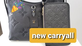 LOUIS VUITTON CARRYALL EMPREINTE  UNBOXING MODELSHOTS [upl. by Firman288]