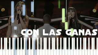 Amaia y Aitana  Con las ganas  Piano Tutorial [upl. by Tilda158]