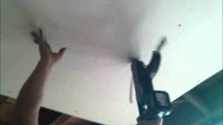 how to put up a plasterboard a ceiling [upl. by Camden]