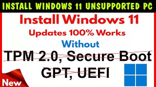 How To install windows 11 on unsupported Laptop  How to install Windows 11 on Unsupported PC [upl. by Leontine]