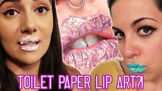 We Tried Instagram Toilet Paper Lips feat Candace Lowry [upl. by Enovaj450]