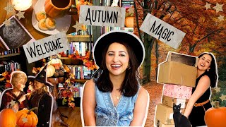 🍁HELLO SEPTEMBER🍁My Cozy Fall TBR Book Shopping Decorating Hauls Baking and Book Mail🍁 [upl. by Ymirej]