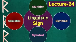 Lecture24 What is a Linguistic Sign Symbol Signifier and signified Semiotics [upl. by Htial]