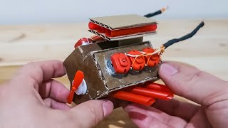 How to Make Powerful Mini V6 Motor for Toys  V6 Motor Nasıl Yapılır [upl. by Brewer]