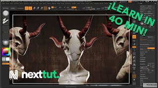 Zbrush Beginner Tutorial  Learn Zbrush in 40 min [upl. by Salaidh]