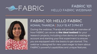 Hello FABRIC  FABRIC 101 [upl. by Hgalehs]