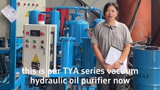 Operation of TYA series Vacuum Hydraulic Lube Oil Purifier [upl. by Aredna350]