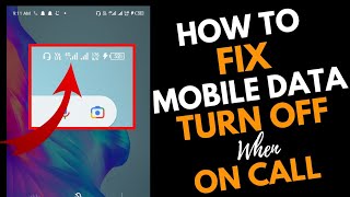 How to Fix Mobile Data Turn Off When on Call  Use Mobile Data When on Call [upl. by Yraek]