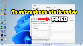 FIXED microphone static noise IN WINDOWS 1011 [upl. by Fortier]