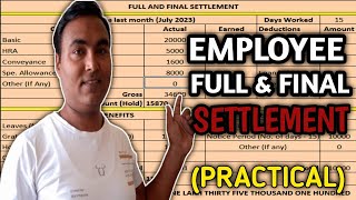 full and final settlement of employee  full and final settlement calculation  employee fnf [upl. by Laden]