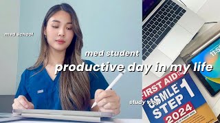 PRODUCTIVE med school study vlog ✨ med student lab UWorld exams [upl. by Attaynek]