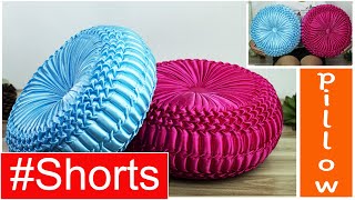 Shorts  DIY Decorating ideas  Smocked Pillow Cover design  Round pillow smocking Shape Cush [upl. by Xever]