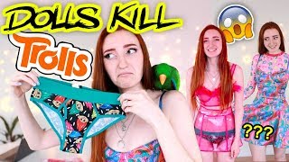 DOLLSKILL x GOOD LUCK TROLLS HAUL amp TRY ON 2019 im so confused [upl. by Lenneuq282]