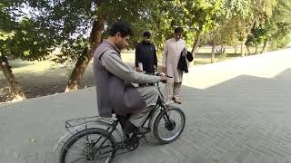 Electric cycle with motorcycle tyres [upl. by Muiram]