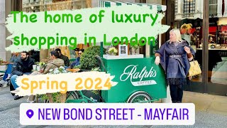 Luxury shopping in London Mayfair Spring 2024 [upl. by Kaslik656]